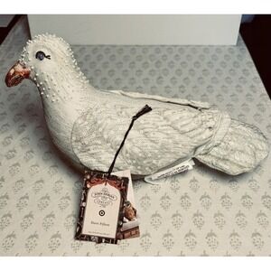 John Derian for Target‎ 2025 Beaded Dove Pillow Cream & White Holiday Decor